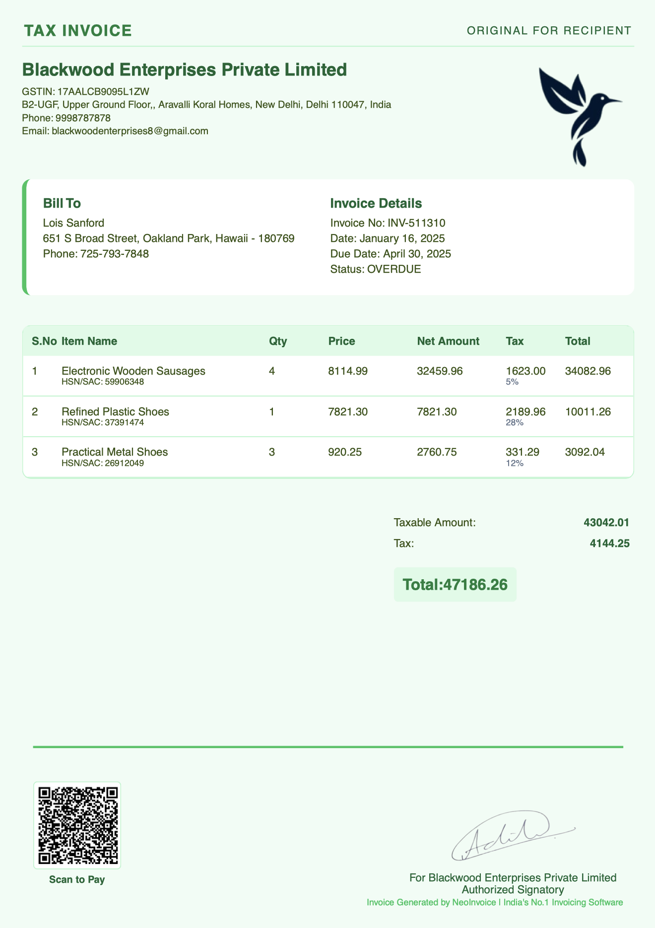 Green Island Invoice Template